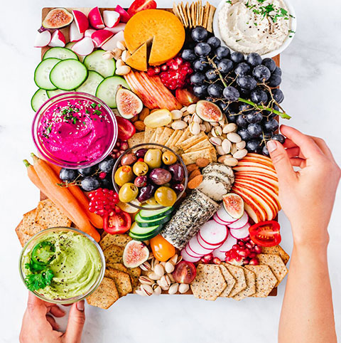 Plant-Based Cheese Board made with Almond Flour Crackers Recipe