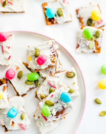 Easter Cracker Toffee made with Fine Ground Sea Salt Almond Flour Crackers Recipe