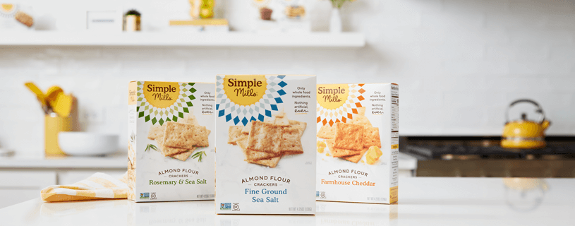 Assorted Boxes in different flavors of Simple Mills Almond Flour Crackers