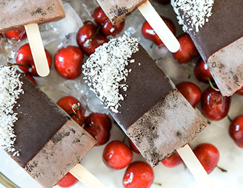 Black Forest Fudge Pops made with Almond Flour Baking Mix Chocolate Muffin & Cake Recipe