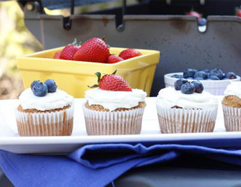 Cupcakes on the Grill made with Almond Flour Baking Mix Vanilla Cupcake and Cake Recipe