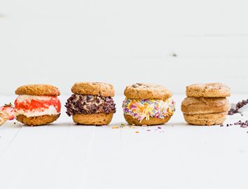 Cookie Ice Cream Sandwiches (Four Ways) made with Soft Baked Almond Flour Cookies Recipe
