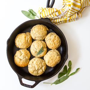 Savory Garlic Biscuits made with almond flour baking mix artisan bread