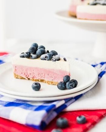 Memorial Day Vegan Cheesecake made with Almond Flour Baking Mix Vanilla Cupcake & Cake 