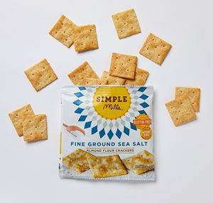 Fine ground sea salt almond flour crackers snack pack