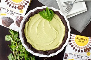 Paleo Chocolate Mint Cream Pie made with Almond Flour Baking Mix Chocolate Muffin & Cake