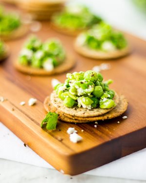 Spring Pea Cracker Bites made with Sprouted Seed Crackers Original