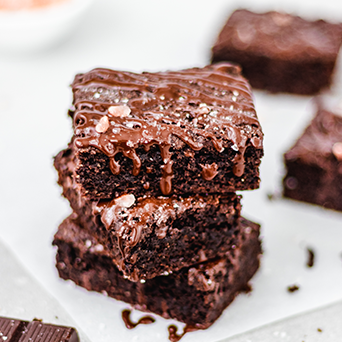 Dark Chocolate and Himalayan Sea Salt Brownies made with Almond Flour Baking Mix Brownie