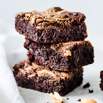 Peanut Butter Swirl  Brownies made with Almond Flour Baking Mix Brownie