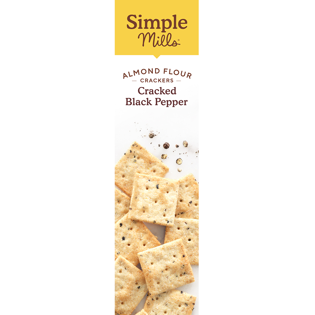 SimpleMills Cracked Black Pepper Almond Flour Crackers