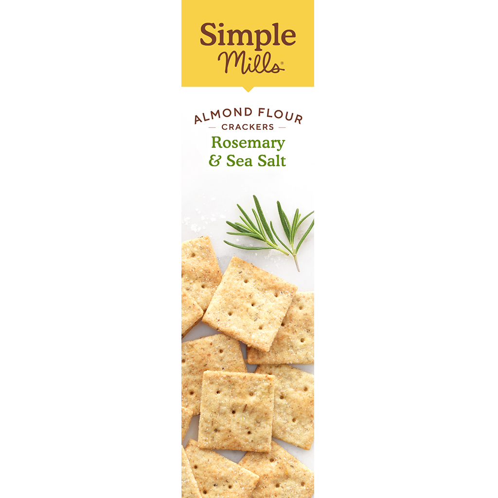 Almond Flour Crackers Rosemary & Sea Salt Box side panel 
