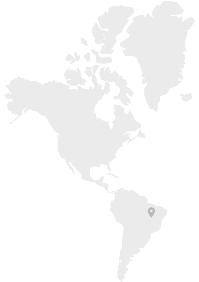 Map of South America where Cassava is produced