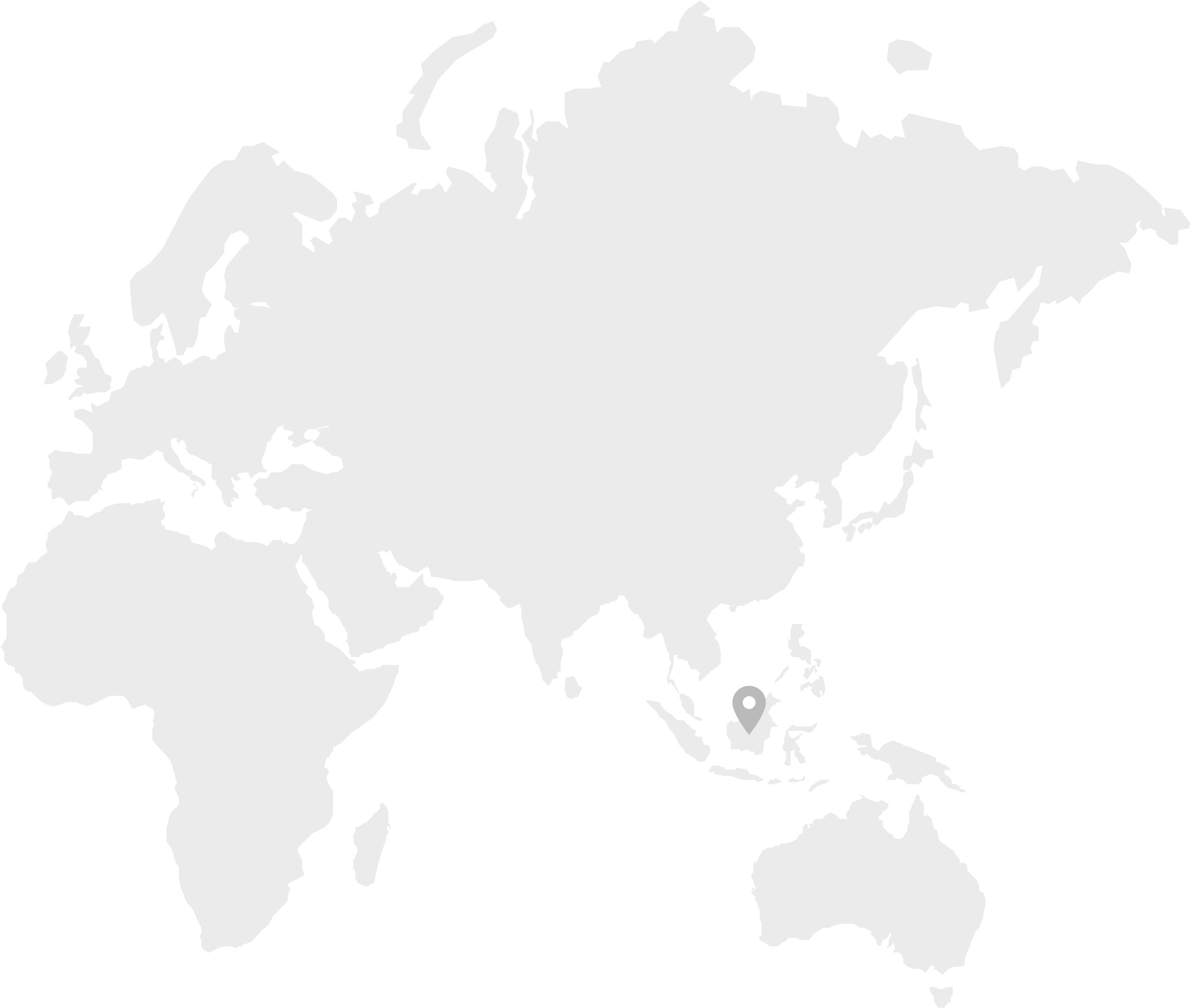 Map showing pin drop on Indonesia where Honey is produced 