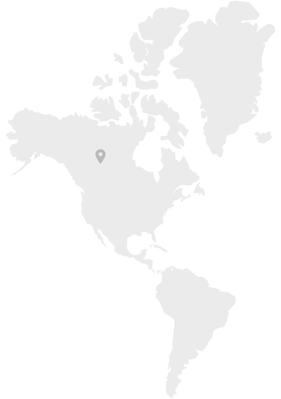 Map of North America where Flax Seeds are produced 