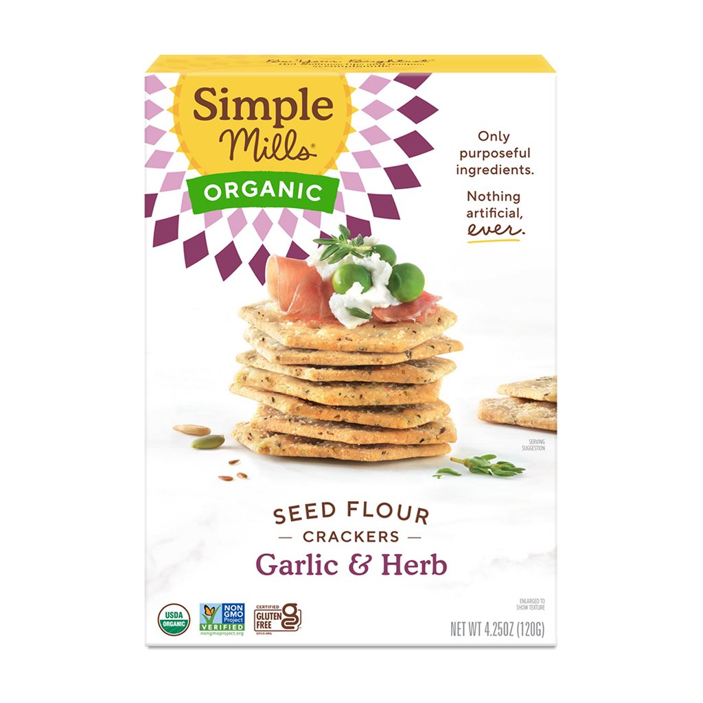 Garlic & Herb Organic Seed Flour Crackers