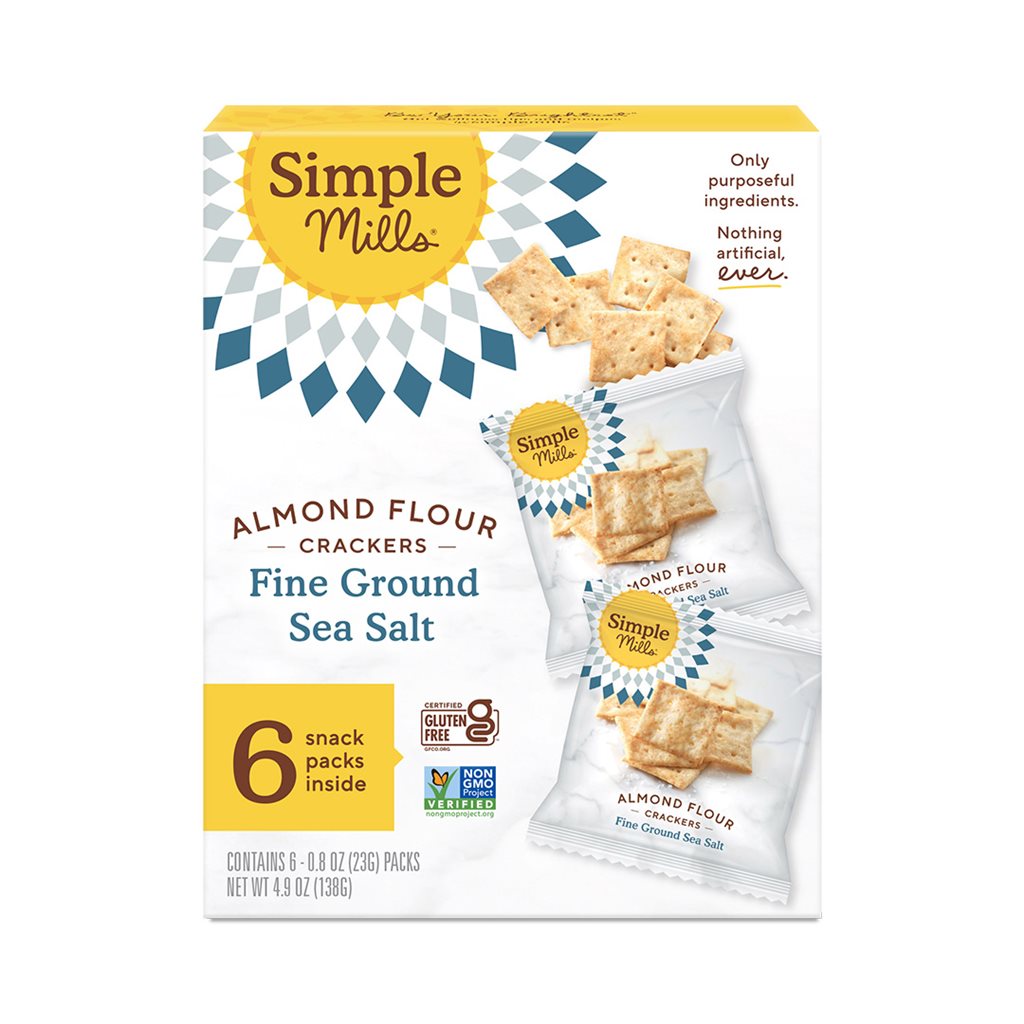 Almond Flour Cracker Snack Pack Fine Ground Sea Salt 